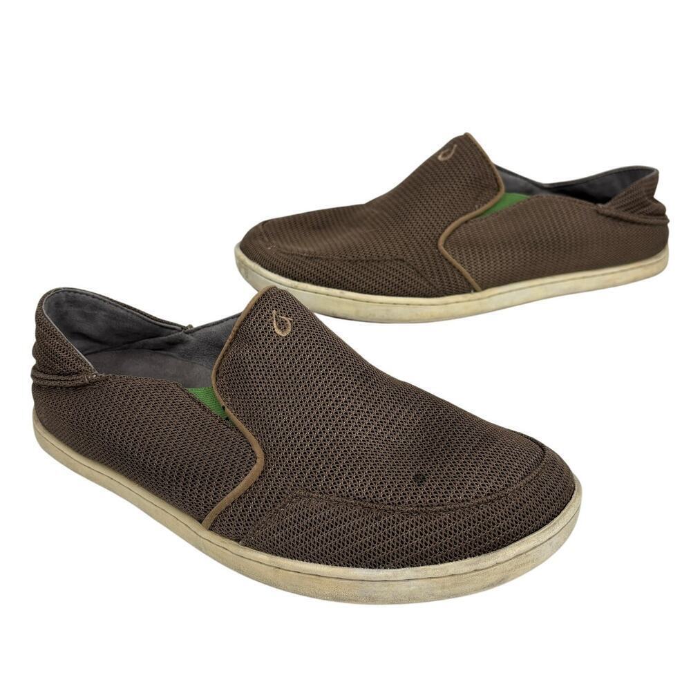 Olukai Nohea Loafer Mens Size 9 Brown Mesh Slip On Comfort Casual Shoes